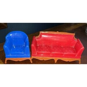 VTG Reliable Of Canada Living Room Sofa Chairs Table Lamp Dollhouse Furniture